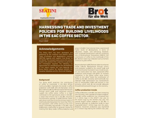 HARNESSING TRADE AND INVESTMENT POLICIES FOR BUILDING LIVELIHOODS IN THE EAC COFFEE SECTOR