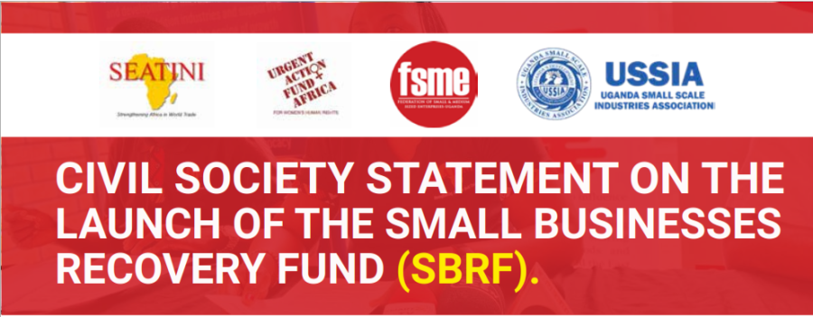 CIVIL SOCIETY STATEMENT ON THE  LAUNCH OF THE SMALL BUSINESSES  RECOVERY FUND (SBRF)